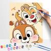 Disney Chipmunk Oil Painting Art Set Cute Wall Decor Handmade Gift Idea For Her
