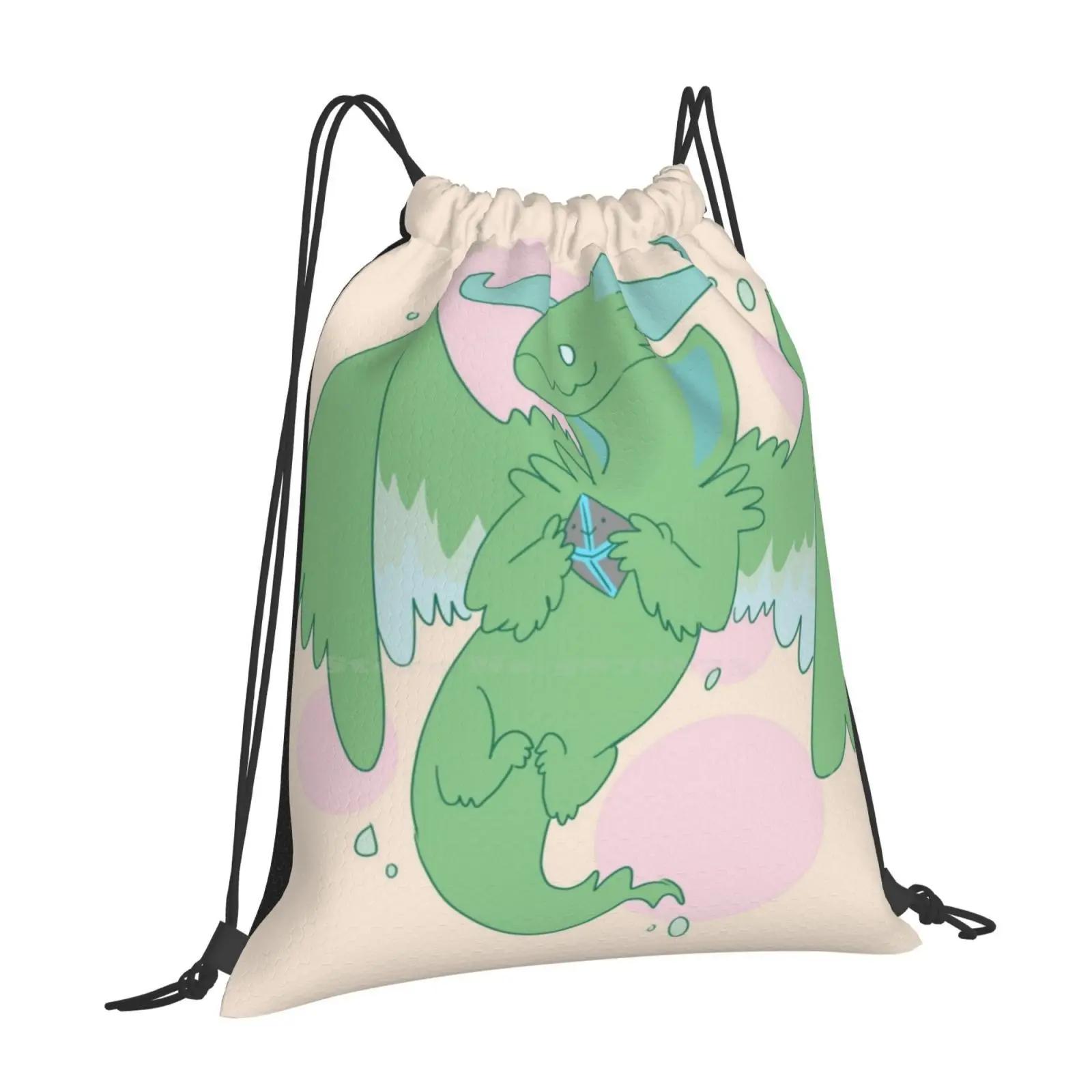 Dragon Protector Large Capacity School Backpack Laptop Bags Ugin Dragon Cool Cute Chibi Kawaii Aww OneSize