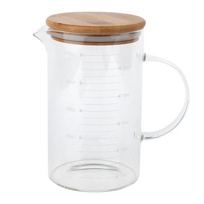 300ML Household Transparent Heat Resistant Glass Cup with Tea Lid