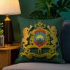 Pillow Case Sofa Living Room Bedroom Doublesided Printing AAlgerian Passport Pattern Square Cushion Nap Time Pillow Case