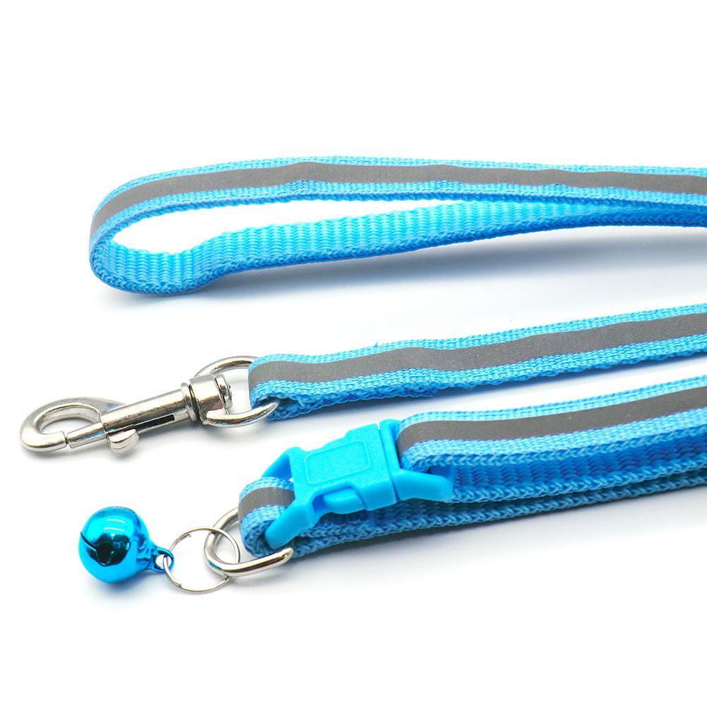 24set Adjustable Reflective Collars With Leash Cat Traction Rope Outdoor Dog Walking Anti-lost Pet Lead Supplies