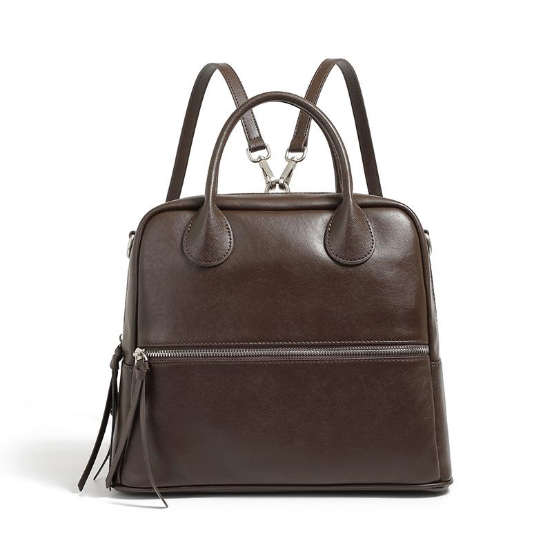 Leather Retro Multi-purpose Bag Women's Spring Summer Light Luxury Leather Women's Backpack Shoulder Bag