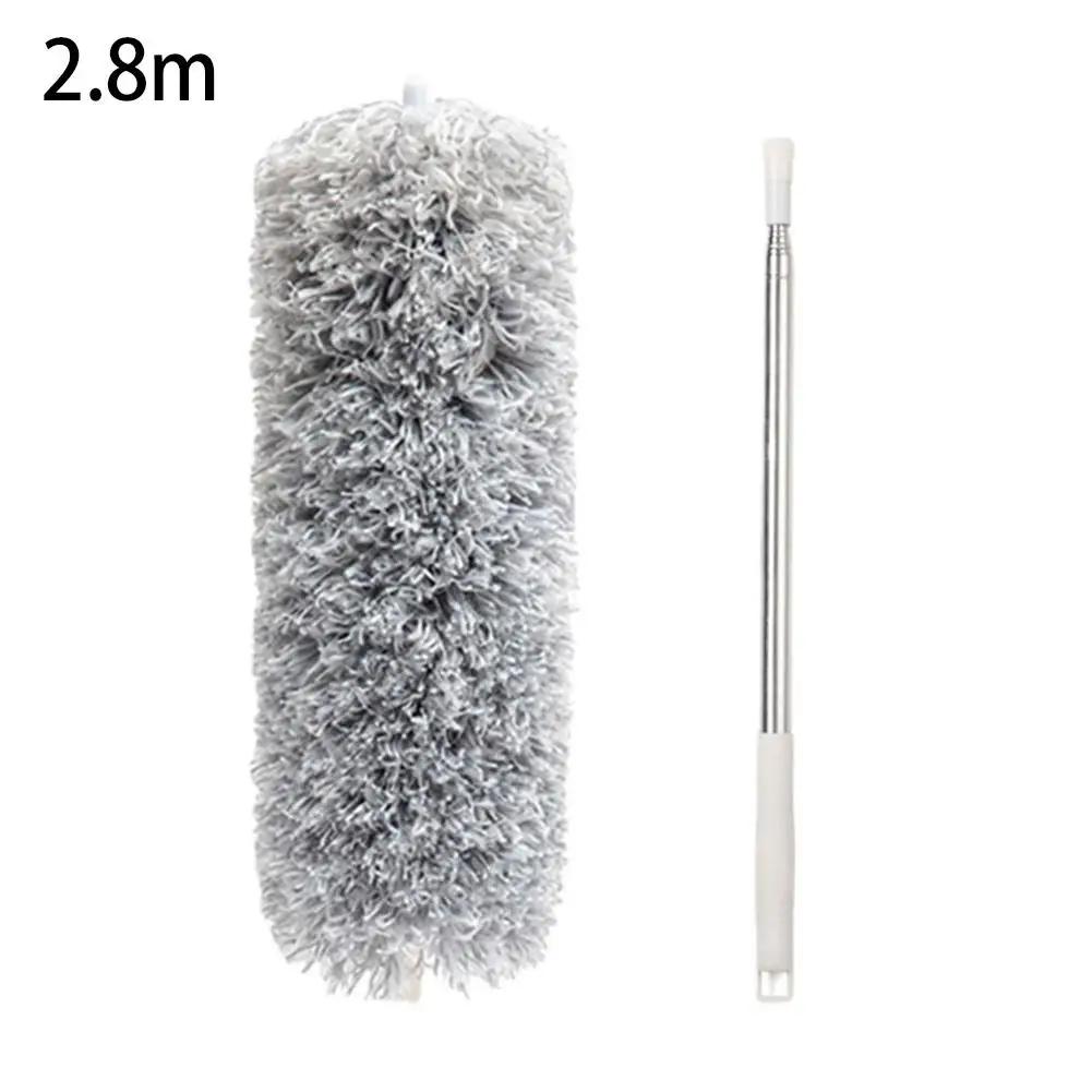 Retractable Duster Steel Long Handle Dusting Car Cleaning Dust Tools Microfiber Duster F1I2 Feather Brush Chicken Hous S0G8 светло-серый
