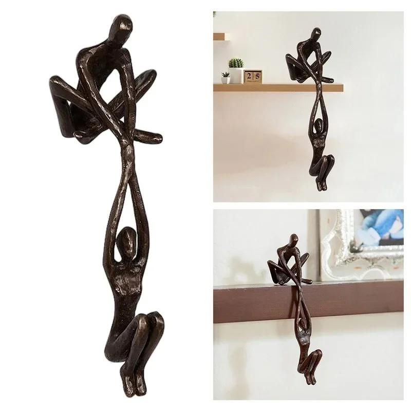 Man Holds Up Woman Statue Art Statue Lover Sculpture Ornaments Home Dance Couple Sculpture Art Creative Desktop Decoration Art