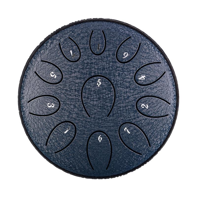 Hluru Steel Tongue Drum 6 Inch 11 Notes Glucophone Drums D5 Ethereal Drum For Beginner Handpan Musical Instruments