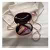 Cute Quilted Faux Leather Crossbody Bag with Bow Knot Chain Strap Small Bucket Purse for Women
