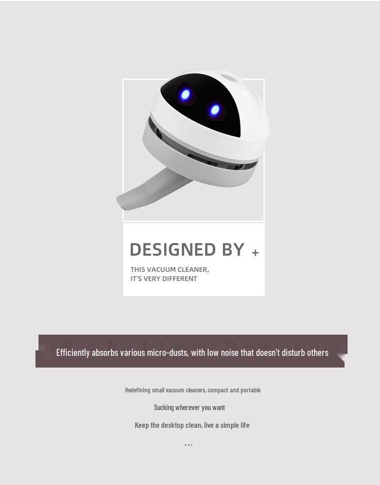 Mini Rechargeable Desktop Vacuum Cleaner for Dust and Eraser Shavings