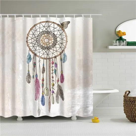 African Style Tribal Pattern Portrait Shower Curtains Fabric Waterproof Polyester For Bathroom Curtain With Hooks 180x180cm