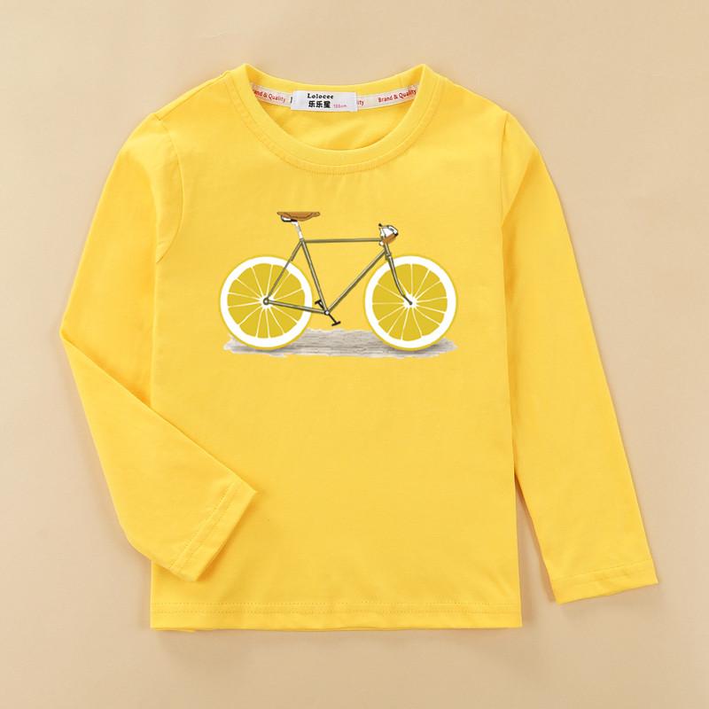 

Aimi Lakana Long Sleeve Shirts Kids Fruit Bicycle T-Shirt Boy Girls Cotton Tops Funny Bike Clothes Spring Autumn Tees 3T-14T
