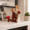 Abstract Resin Statues for Home Decor Faceless Wedding Couple Figurine, Statue, Romantic Proposal Exclusive Love Symbol Figurines Sculpture