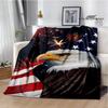 3D Eagle Printed Blanket Picnic Blankets Flange Warm Blanket Soft and Comfortable Blanket Bed Linings Birthday Gift