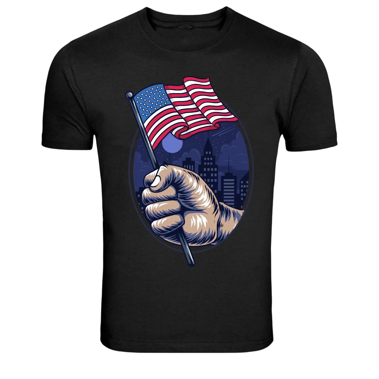 American Flag Hand Graphic T Shirt Patriotic USA Tee 3XL