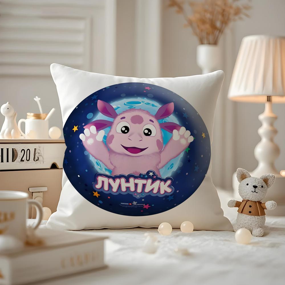 Poszewka na poduszkę Kwaii Wzór L-Luntik Drukowana Poszewka Anime Do Salonu Pokrowiec na Poduszkę Sofa & Dekoracja Sypialni