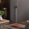 Creative Chinese Style Inverted Hanging Incense Base Home Indoor Zen Inverted Incense Burner with Wooden Base Home Decor