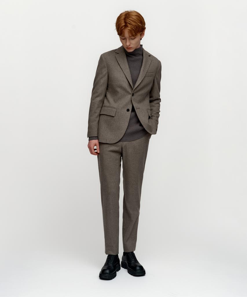 SOLEW Wool Tapered Setup Pants_Gray