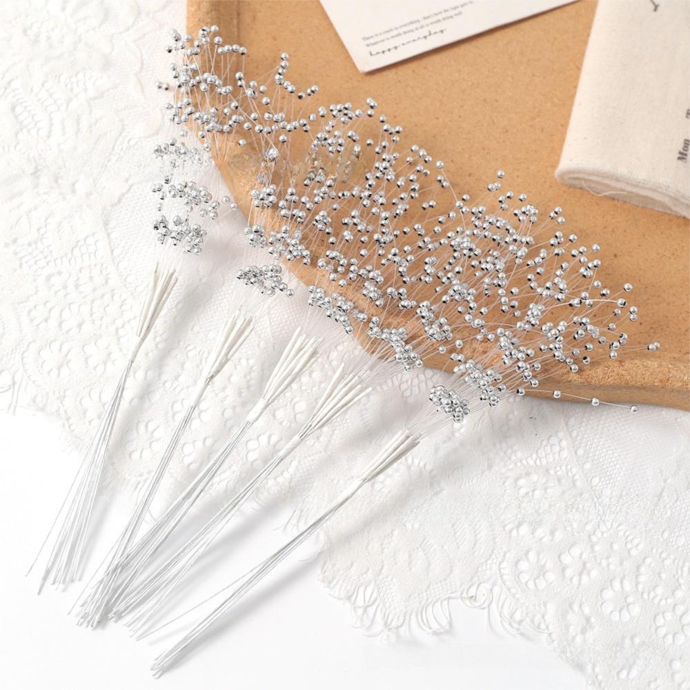 Plastic Artificial Pearl String Bouquet DIY Crafts Supplies Artificial Flowers  Home Decoration