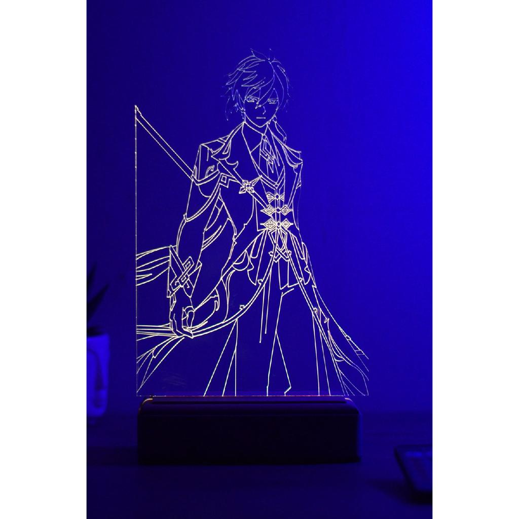 Zhongli Genshin Impact 16 Color Night Light