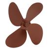 Stove Fan Blade Aluminium Alloy 4 Blades Set Kit with Hex Wrench Screw for Replacement Bronze