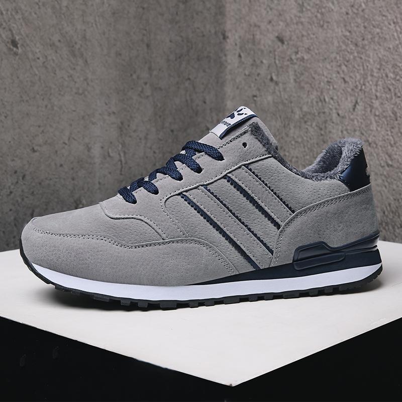 Herren Winterschuhe Sneakers Plues Leder Freizeitschuhe Herrenschuhe Tenis Schuhe