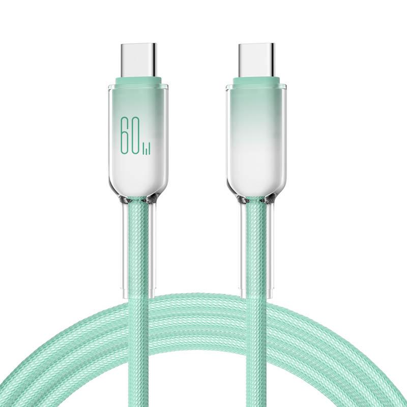 PD 60W USB Type C to Type C Cable Fast Charging Data Cord For iPhone 16/15 Huawei Samsung Xiaomi USB-C Charging Cord 1M/2M