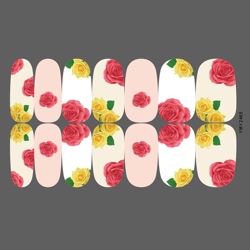 Flower Series Nail Art Stickers: Full Adhesive Set YMY2451-2465