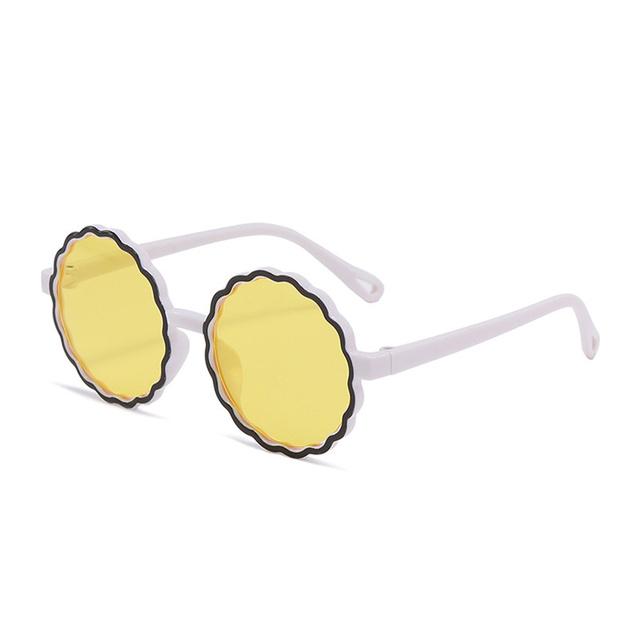 Kinder Niedliche Runde Wellenkanten Sonnenbrille Uv400 Mädchen Jungen Kinder Outdoor Beschattung Street Shot Brille Polarisiert Fahrbrille
