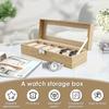 PU-Leder Uhrenaufbewahrungs-Displaybox Traditioneller Stil Uhren-Reiseetui mit transparentem Obersteckplatz Halterung Displaybox Geschenke