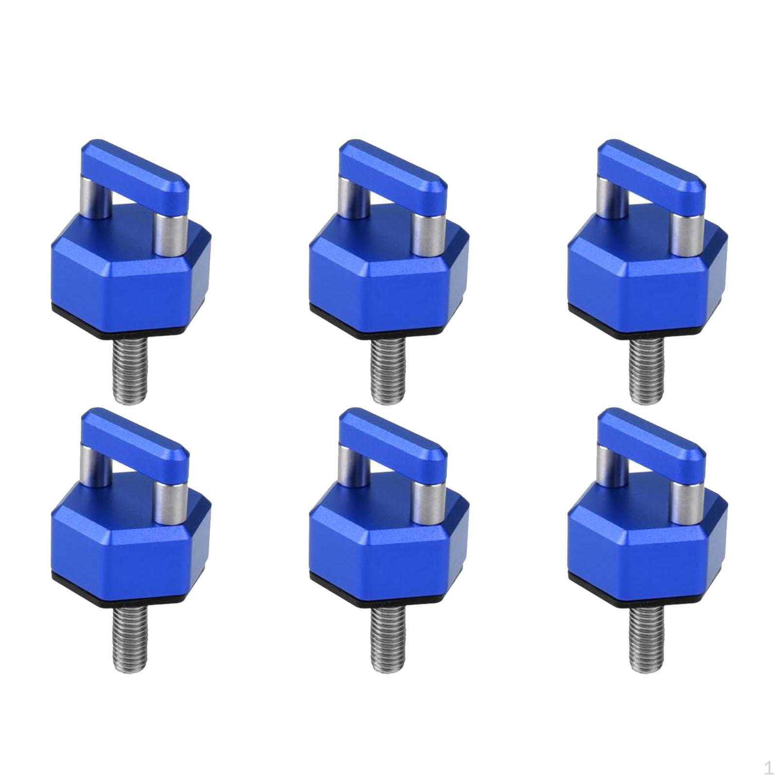 

6 шт. болты для жесткой крыши Винт с накатанной головкой Простая установка Прочный с D-образным кольцом Быстрое снятие для синий