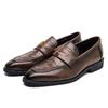 Foreign Trade 2025 New Men's Business Leather Shoes Outsole Purely Handmade Sleeve One Pedal Love