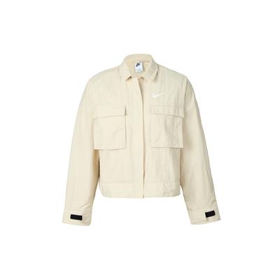 Sportkleding Essentieel Casual Sport Geweven Korte Jas Dames Jassen Wit DM6244-126