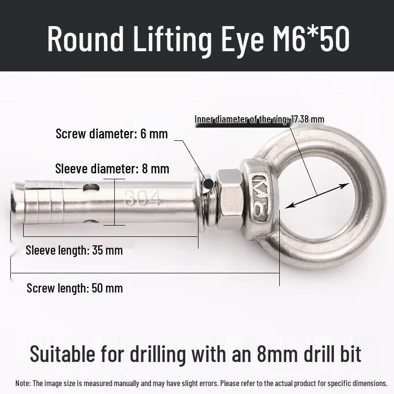 Ledwei 304 Stainless Steel Eye Bolt Expansion Screws