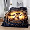 Fun Cartoon Tasmanian Devil Warm and Cozy Flannel Blanket—Ideal for Bedrooms, Sofas, Beds, Seats, Picnics, and Travel