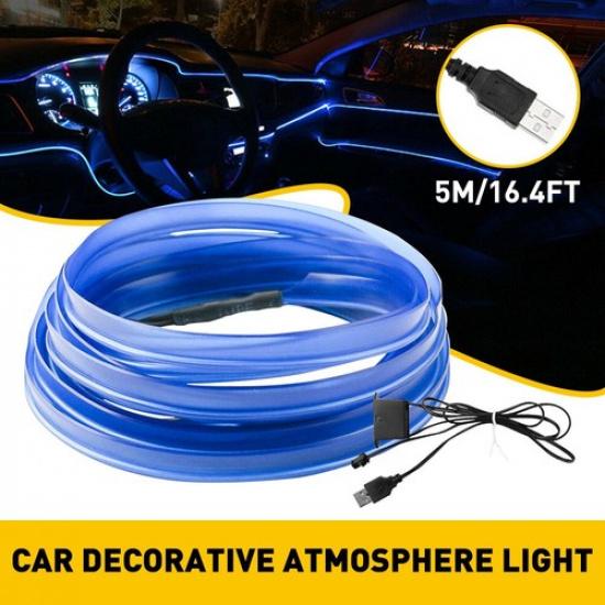 16.4FT Strip LED Light Car Auto Atmosphere Interior Wire Decor Lamp Accessories