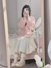 Women's Small Japanese JK Furry Knitted Sweater Cardigan - Soft, Warm, Long-Sleeved for Autumn/Winter