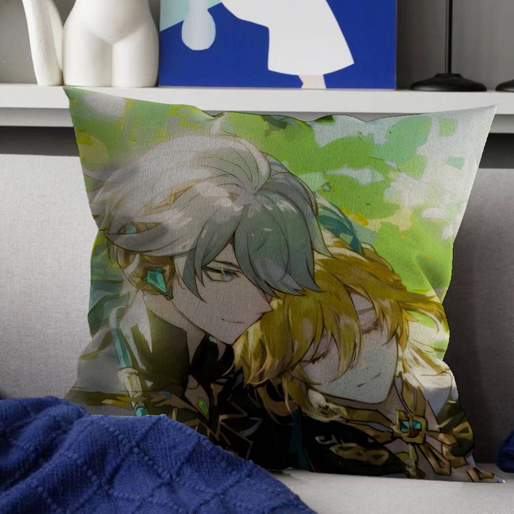 Genshin Impact Kaveh Alhaitham Cushion Cover Inches Farmhouse Decor Home Throw Pillow Covers for Couch Decorations