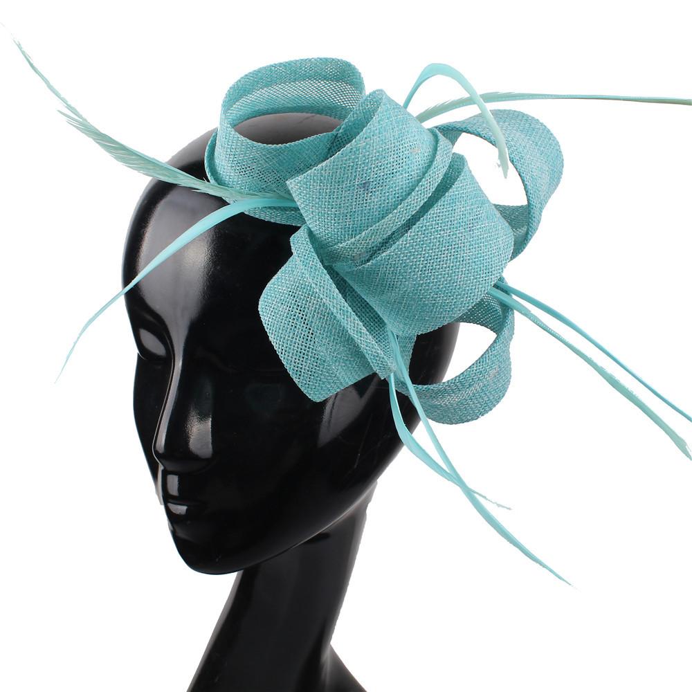 Wassermelonenrot Exquisites Schleifen-Stirnband Imitation Hanfgarn Kopfbedeckung Britische Haaraccessoires Society Ball Empfang