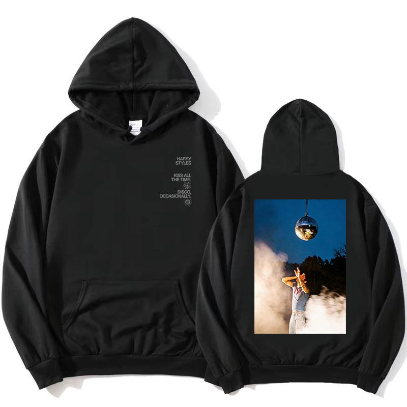 HarryStyles KISS ALL THE TIME. DISCO, OCCASIONALLY. Hoodies Album Graphic Print Sweatshirts Women Clothing Fleece Hoodie