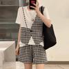 ZANZEA Women Short Sleeve T-shirt and Shorts Casual Plaid Print Two Piece Suit Sets