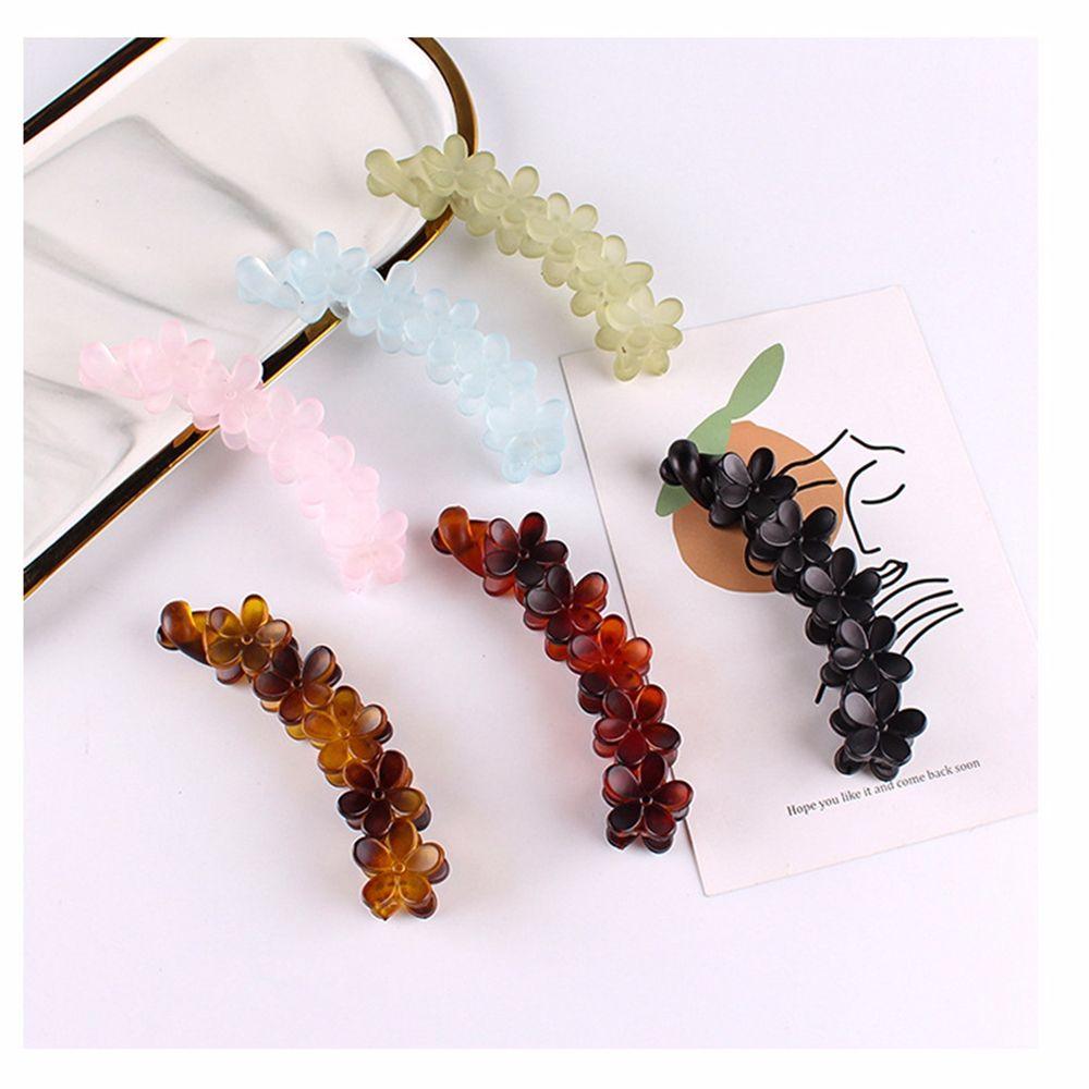 Sweet Shower Women Fashion Accessories Hair Claw Flower Banana Clips Acrylic Vintage Hair Clips