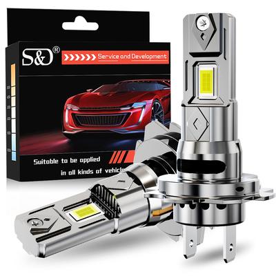 2 lampadine per fari a LED H7 da 36000 lm, mini turbo H11 LED H8 9005 HB3 9006 HB4 80 W, fendinebbia per auto, lampada Plug&Play automatica, 6500 K, bianco.