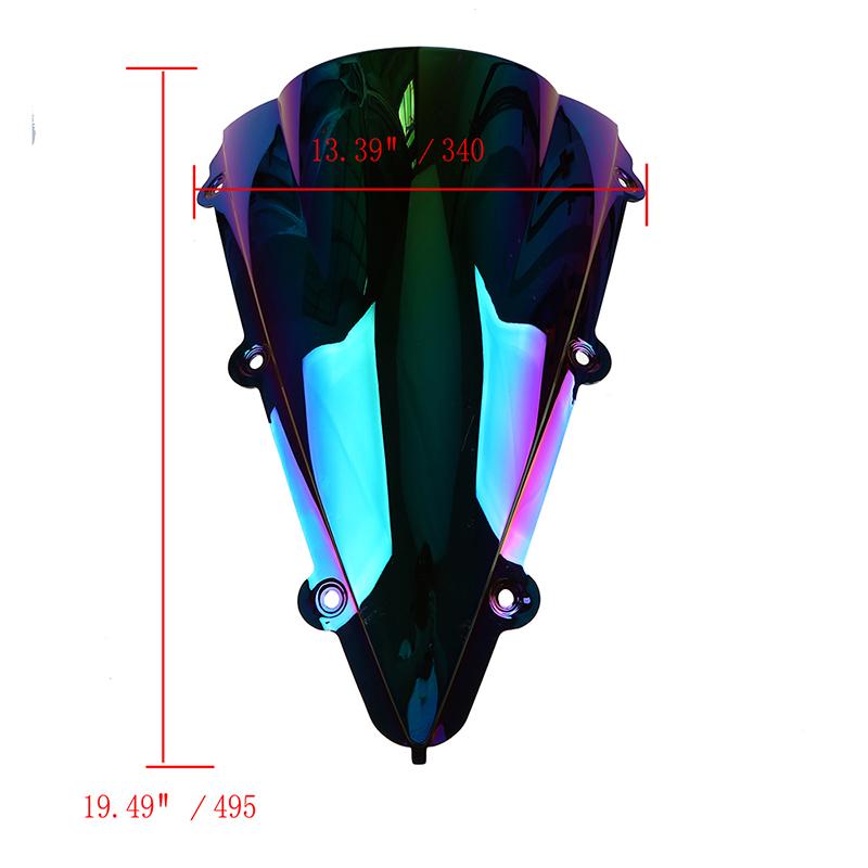 Double Bubble Motorcycle Windscreen Shield Wind Deflector Fit For Yamaha R1 04-06 Iridium Screen for Racing Bike Motorbike Parts