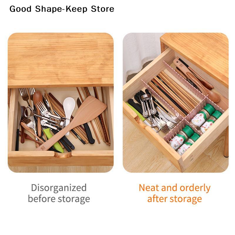 dailyStorage Cabinet Divider Board Adjustable 4pcs Set Household Combination for Closet Drawer DIY Partition Insert Boards