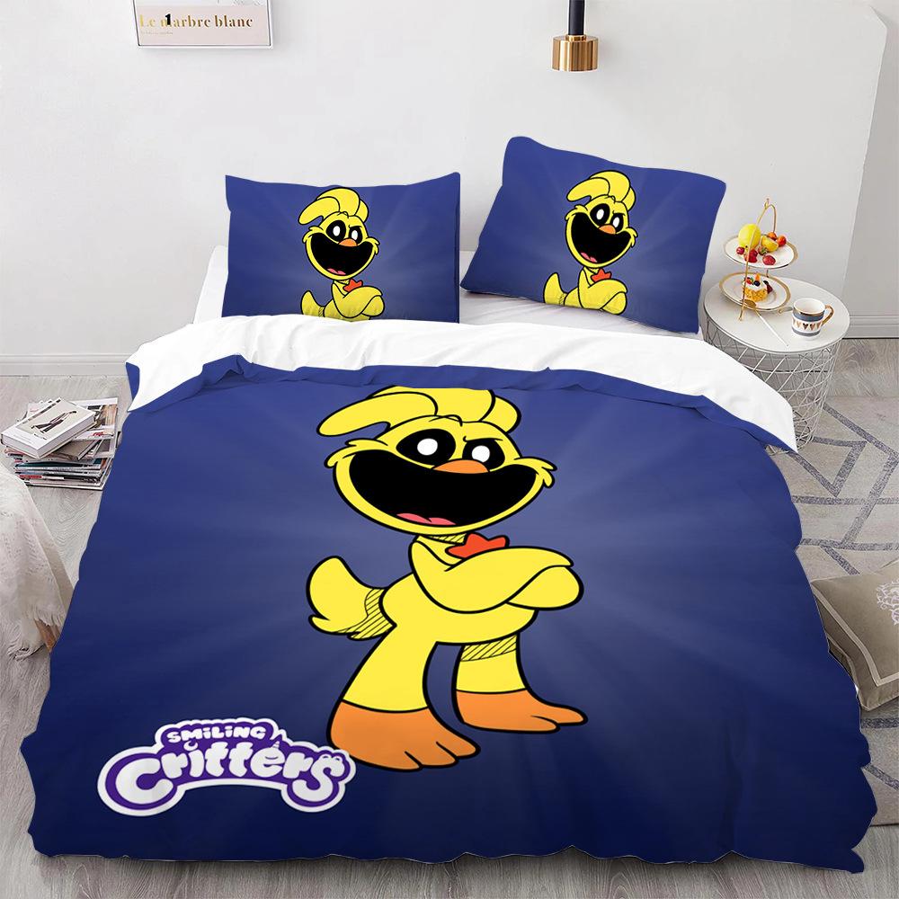 3D Print Game S-Smiling Critters Bedding Set Boys Girls Twin Queen King Size Duvet Cover Pillowcase Bed Boys Adult Home Textiles