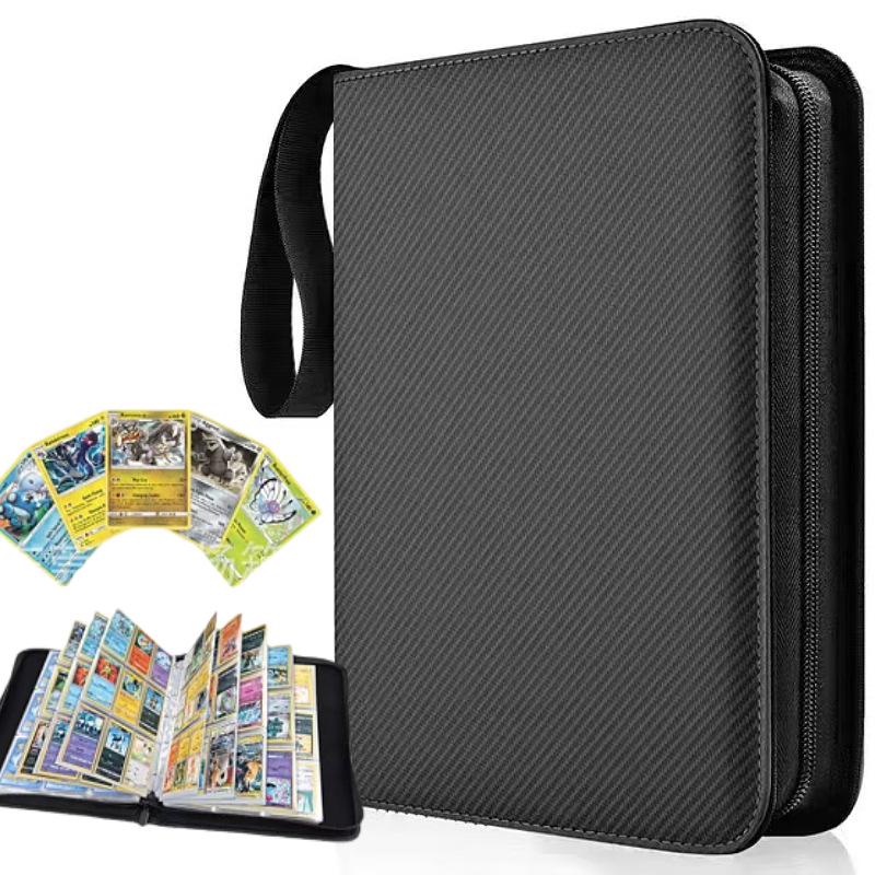 Four-Pocket PU Zipper Pokémon Card Binder - Trading Card Collection Album