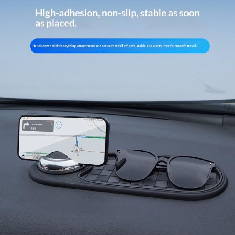 Universal Anti Slip Car Dashboard Mat with Phone Holder 360 Degree Rotatable Mount for Hands Free Calling While Driving