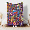 1pc Blanket Superthings Print Design, Lightweight Blanket for Sofa, Bed- Soft &Warm, Gift for All Seasons like Christmas, Halloween