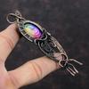Rainbow Solar Quartz Druzy Pendant Copper Wire Wrapped Pendant Handmade Pendant Elegant Copper Jewelry Gemstone Pendant Gift For Anniversary