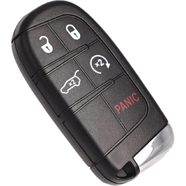 Car Key Fob Replacement Fits for Jeep Grand Cherokee 2014- Dodge Durango Push Start 5 Buttons Keyless Entry Remote Control 68143505AC M3N-40821302
