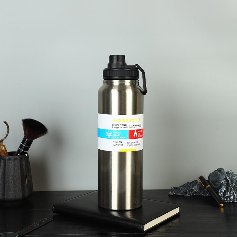 

Спортивный термос из нержавеющей стали 304, вакуумная термокружка, портативный походный термос с ручкой, спортивная фляга для велоспорта 600ml
