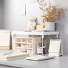 Stacking Cabinet Shelf Stackable Foldable Stand Rack Space Saving Shelf for Kitchen Bathroom Pantry Cupboard Home Office